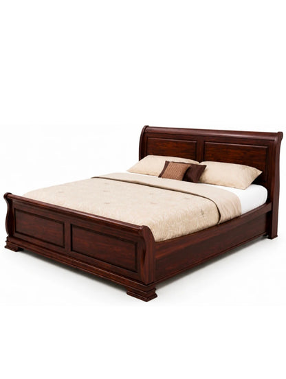 Solid Teak King Box Bed – 6.6 x 6 ft Platform Frame