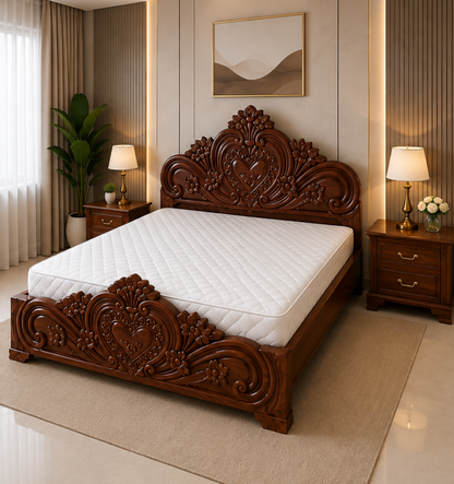 King Box Bed – Premium Melamine Glossy Finish