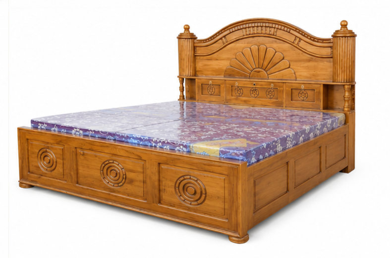 Counter Box Bed (King size)– Premium Melamine Glossy Finish